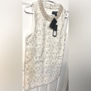 NWT Rachel Zoe 🤩elegant, gold creme, Pearl inspired, collar dress size 4 🤩